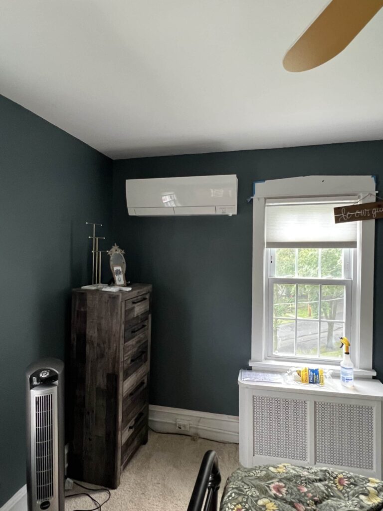 Indoor ac unit installed